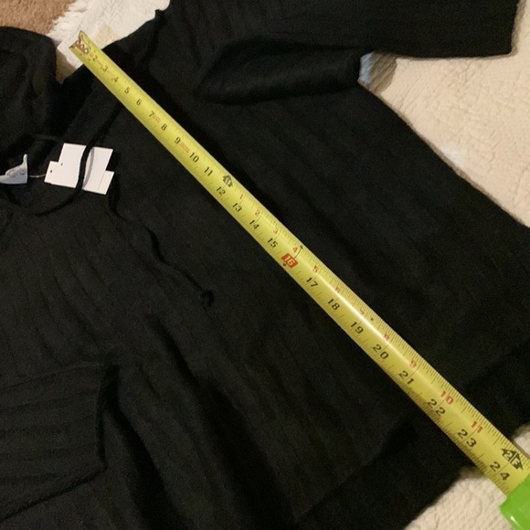 Sweet Romeo black ribbed sweater hoodie. NWT. Small - Picture 7 of 8